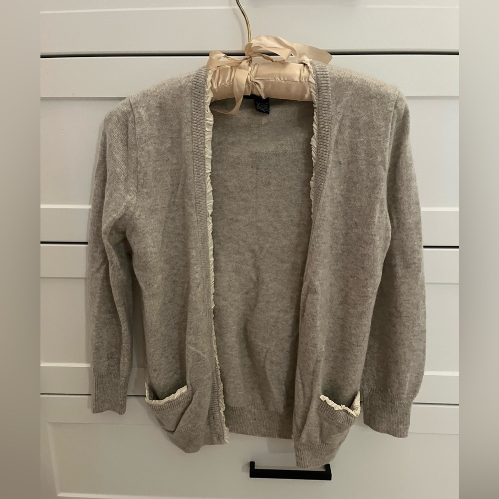 J.Crew 100% Cashmere Cupcake Cardigan, size small